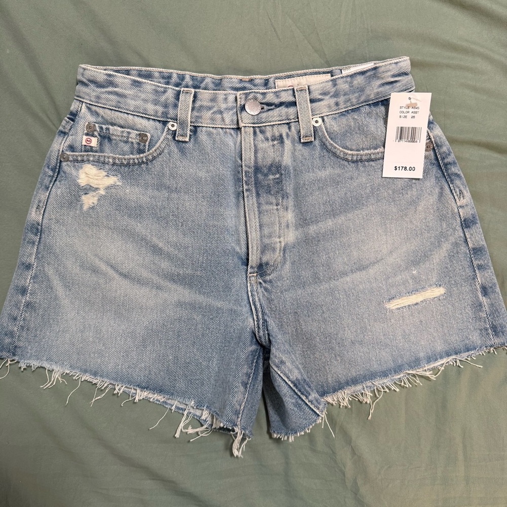 AG Adriano Goldschmied Light Blue Jean Shorts